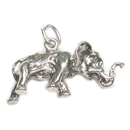 Elephant with movable head sterling silver charm .925 x 1 Elephants