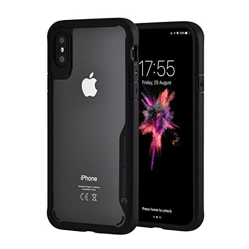Autour For Iphone X Case, With Transparent Clear Back Panel And Tpu Edge Cell Phone Cover For Apple 5.8" Iphone X Iphone 10 2017 version (Black)