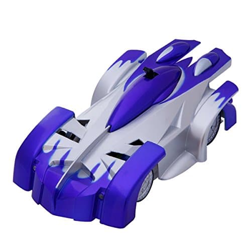 Wall Climber,CrossRace Remote Control Wall Climbing Car,4CH Zero Gravity RC Racer,Christmas Gift for Kids Children,Blue