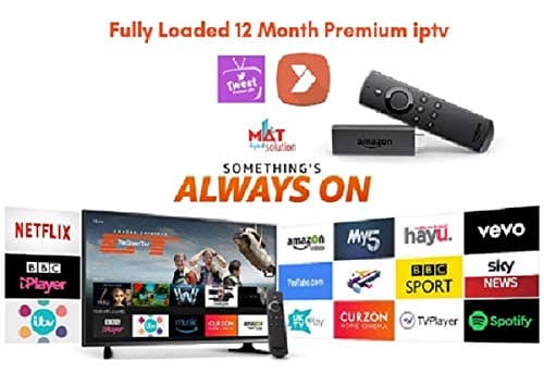 Amazon Fire TV Stick with Alexa Voice Remote (2nd Generation) /Fully Loaded 1Year Premium iptv/Aptoide tv