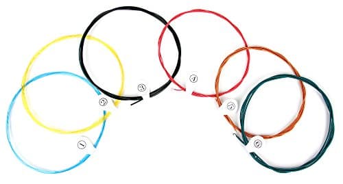 Multi-Coloured Nylon Silver Wound Classical Guitar Strings (.011 - .047) In Wooden Gift Box - Perfect For Gibson, Ibanez, Tanglewood, Yamaha & Fender Acoustic Guitars