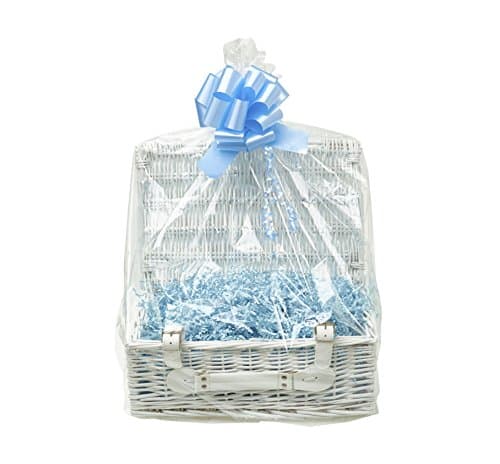 Small Willow Hamper in Grey, White or Brown - Traditional Storage Gift Basket Make Your Own Hamper Kit