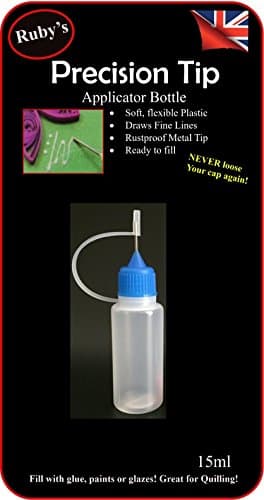 1pc Blue Tip Empty 15ml Bottle Precision/Needle Tip -Ideal for filling GEMTAC, Quilling, Craft, Glue, Glaze Bling my shoes Trademark UK00003085705 (1)