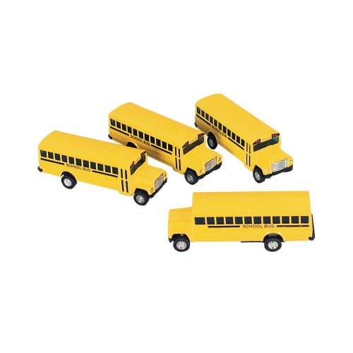 School Bus- Die Cast Metal - Pull Back and Go by DOMAGRON