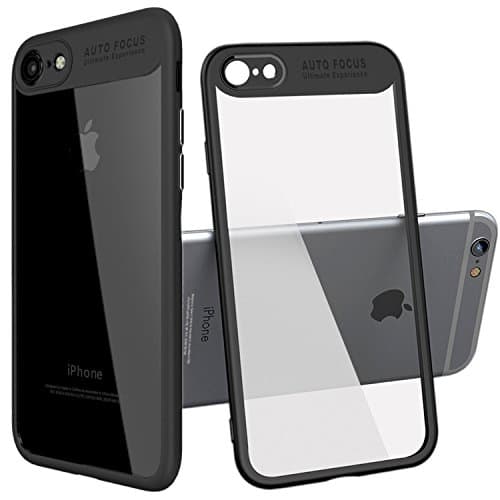 iPhone 7 Case / iPhone 8 Case Generic/Shockproof Transparent Slim Scratch Resistant Protective Cover Air Space Technology for Apple iPhone 7 (2016) / iPhone 8 (2017) (black case for phone 7/8)