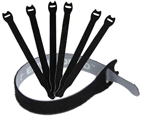 Reusable Cable Ties 1/2" x 4" (1.25cm x 10cm) for Cable Management and Organizing Cords - 30 Pack (Black)