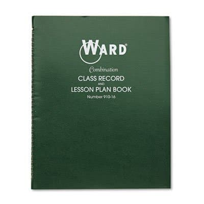 Combination Record &amp; Plan Book, 9-10 Weeks, 6 Periods/Day, 11 x 8-1/2 by Ward