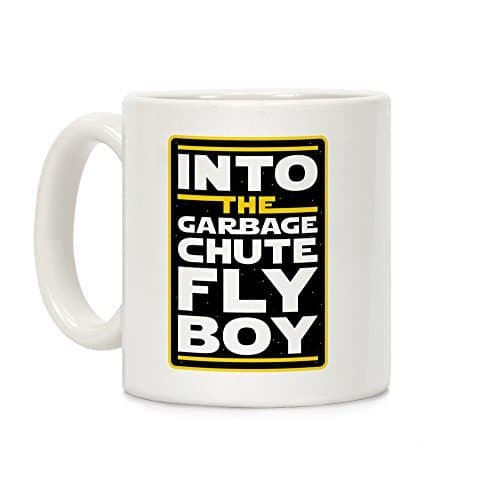 Into The Garbage Chute Fly Boy White 11 Oz Ceramic Coffee Mug Little Gift Funny Mug