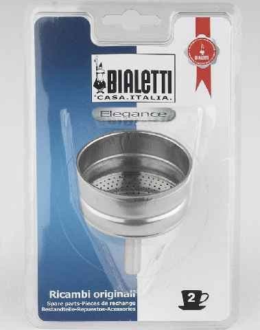 Filter Funnel Moka Caffe Bialetti 2 cups coffee maker in Stainless Steel bia774