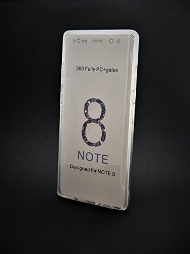 Jireh 360 Case for Samsung Galaxy Note 8 Maximum Protection, Back Cover of silicóna Semi Rigid and Flexible silicóna Front Cover Transparent without Micro Points.