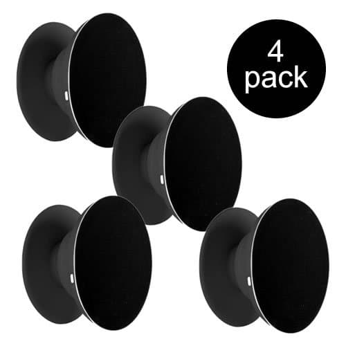 Multi-Function Expanding Phone Stand and Grip socket pop for Smartphone Tablets MP3 and more - 4 Pack Black
