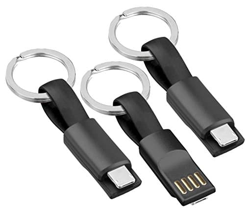 Mini Key Ring 2 in 1 Charging Cable Compatible With Iphone 5, Iphone 6, Iphone 7 and all Android Micro USB Smartphones