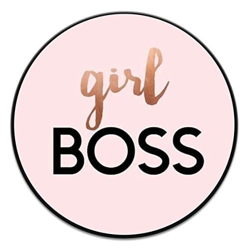 Customstand Customize Expanding Stand Pop Grip Mount Holder Sockets for iPhone,Samsung Galaxy,all Cellphones and Tablets - Girl Boss Black