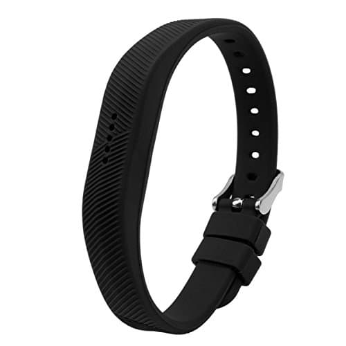 DSHS Flex 2 Accessory Bands for Fitbit Flex 2 / Fitbit flex2, With Chrome Claspor Soft Silicone Fitness Bracelet Strap ,Wrist Band Adjustable Repalcement (black)