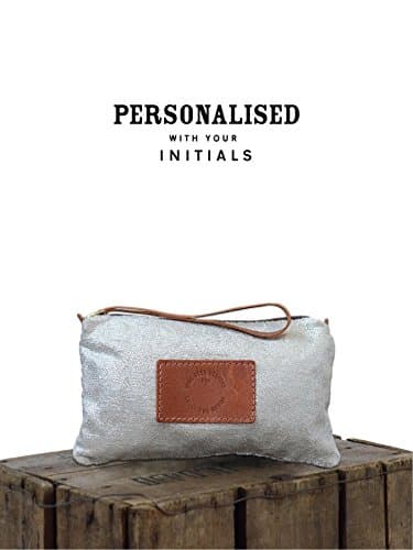 Will Bees Bespoke Personalised Silver Sparkle Pouch / Clutch Bag