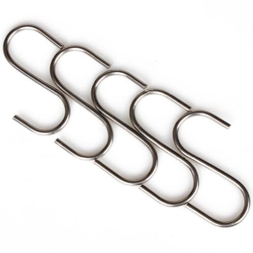 GaoAo 5 Solid Silver Hooks Stype Stainless Steel Hook Kitchen Hook