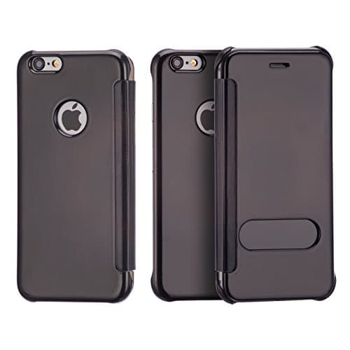 Smart Touch Ultra Thin Flip Wallet Clear View Screen Case Protection Cover for iPhone 6 6s &amp; 6 Plus (iPhone 6 Plus, Black)