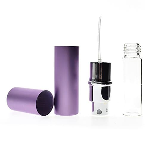 Dolovemk® 2PCS 6ml Portable Mini Refillable Perfume Spray Bottles Empty Travel Atomizers Scent Aftershave Alu Metal Shell Spray Bottles with 2 Funnel Fillers