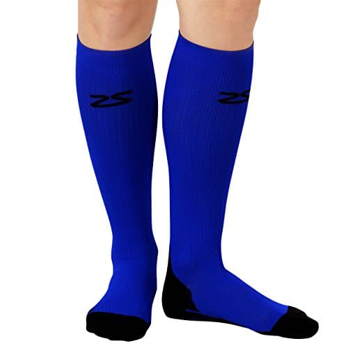 Fresh Legs Compression Socks - Graduated Compression Stockings -  Great for Everyday Wear, Electric Blue, Small