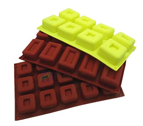 Rectangular silicone baking tools square jelly pudding cake mold silicone mould fruit ice mold 15 square silicone mold