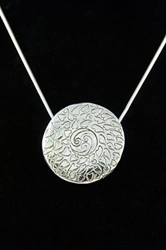 Fine Silver Handcrafted Hearts Shield Pendant