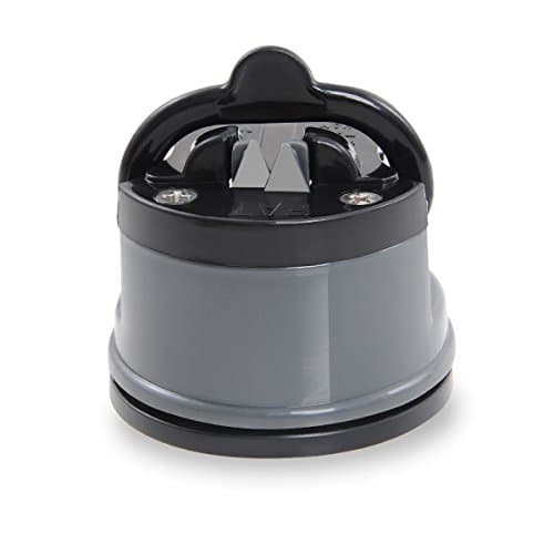 SUNZEALLY Knife Sharpener with Suction, Bright Grey