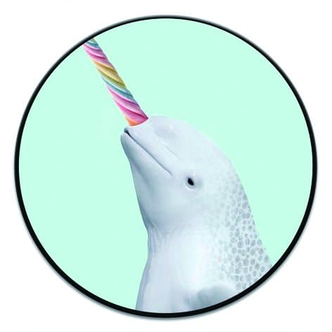 Customizable Pop Grip Socket, Prevent Phones from Dropping,Expanding Stand Grip for iPhone,Smartphones and Tablets - Sea Unicorn Black