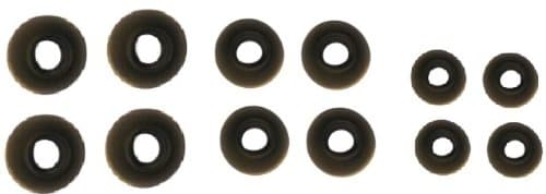 12 pack Black Replacement Earphone Ear Gel Tips For Sony MDR CX EX Sennheiser CX IE Sharp Panasonic HJE Skullcandy ezGears JVC Phillips Creative Sony Ericsson Denon Monster Griffin JBL Headphones iPod iPad in ear Earbuds - 4-Small 4- Medium 4-Large GadgetBrat® USA Brand