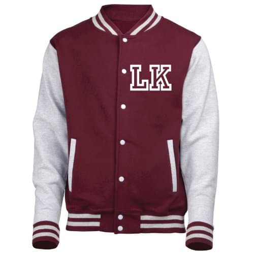 Varsity Jacket with Front Initial Personalisation