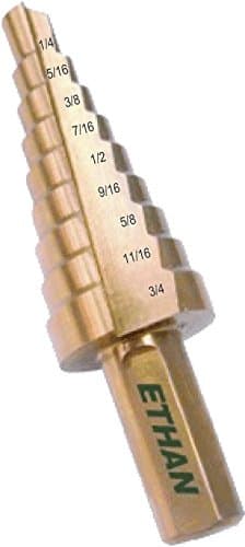 Ethan 31010 3/8-Inch Shank Step Drill Bit, 1/4-Inch by 3/4-Inch