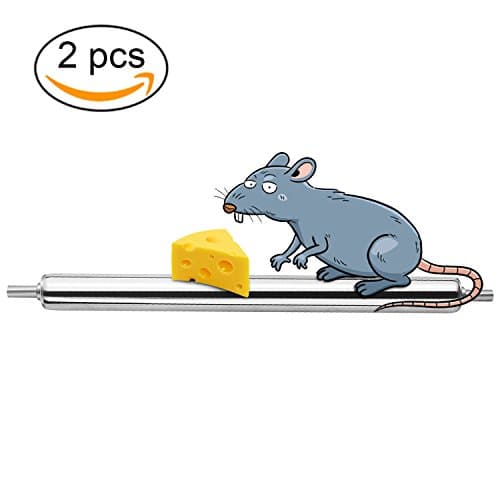 Rolling Mouse Trap Humane Safe No Poison Galvanized Rustproof Rodents Trap Mouse Control for Mice,Rats or other pests (2PCS)