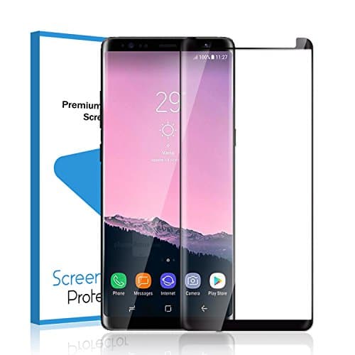 Samsung Note 8 Screen Protector,Vsllcau 3D Curved Tempered Glass, Non Full Coverage, Anti-Scratch, Anti-Fingerprint HD Display Protection Film Screen Protector for Galaxy Note 8 - Black