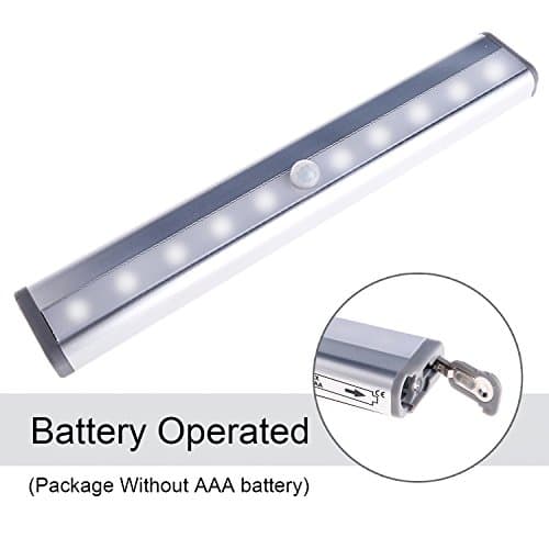 GOGOLUCK Motion Sensor Closet Lights,Portable 10 LED Wireless Cabinet Light Motion LED Night light with Magnetic Strip Battery Operated Closet Lamp for Closets Hallway Stairway
