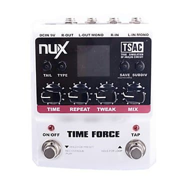 NUX Time Force Stomp Boxes Multi Digital Delay Guitar Effect Pedals Runs on battery or AC power(The battery is not included)
