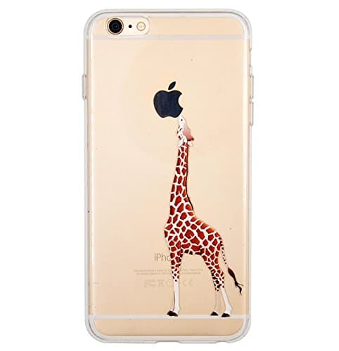 iPhone 6 Plus Case, Offly Transparent Flexible Silicone TPU Protective Case, Creative Fantasy Pattern for Apple iPhone 6 Plus / 6S Plus - Giraffe