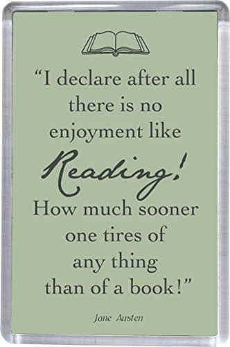 Jane Austen Reading Quote Fridge Magnet
