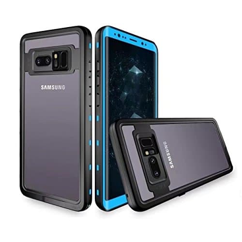 Galaxy Note8 6.2 IP68 Waterproof Certification Diving Swimming Case, CHEETOP 360°Protection Shockproof Hybrid TPU PC Slim Light Bumper Cover with Screen Protector for Samsung Galaxy Note 8 (Dark Blue)