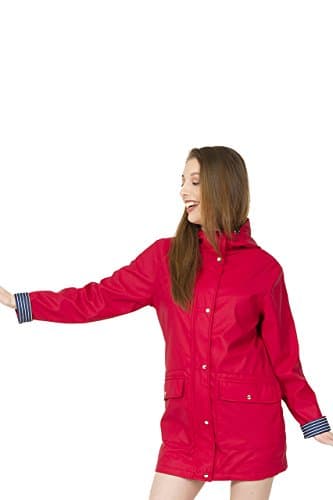 Water Resistant Rubber Rain Coat (Red) (10)