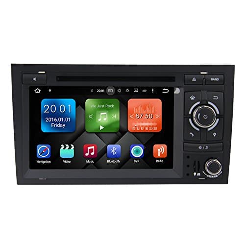 7 Inch 2 Din Android 6.0 Nougat 2GB RAM 32GB Octa Core for Audi A4 2002-2007 S4 RS4 8E 8F B9 B7 RNS-E Support Bluetooth WIFI SD/USB AV-IN DVR OBD2 with Backup Camera