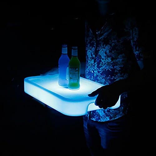 XINYE LED Tray Rectangular Waterproof Plastic 16 Color Changing Rechargeable Wine Display Stand For Bar