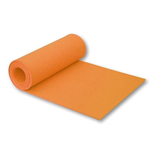 filzbrand Table Runner made of Premium Wool Felt, rectangular, 180 x 30 cm, 3 mm thick, pastel orange