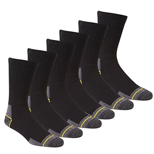 WORK SOCKS Men's Size 12-14 Thick Socks (12 Pair Multipack) Heavy Duty Reinforced Heel For Steel Toe Boots