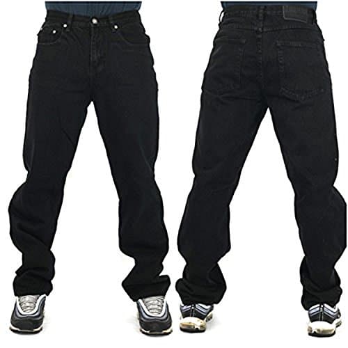 Mens black jeans, straight fit bar rock g plain basic premium weight trousers, star wash pants made by Georgia Peviani