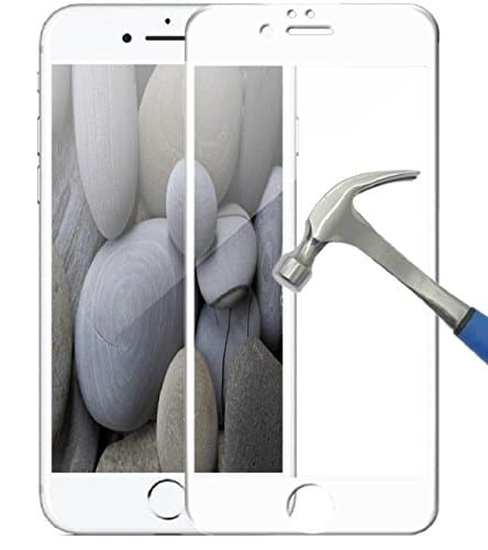 iphone 7 plus Screen Protector,full coverage 9H Hardness Tempered Glass Screen Protector Easy Bubble-Free Installation and 3D Touch Compatible[Lifetime Warranty](for Apple iphone 7 5.5inch,white)