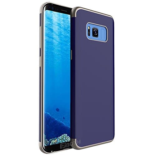 Samsung Galaxy S8 Case, EJBOTH TPU Plating Frame Phone Case Full Protection Back Cover Soft Silicone Phone Accessories Protector Shell For Samsung Galaxy S8 - Ultra Clear Anti Slip Scratch Resistant.[Dark blue]