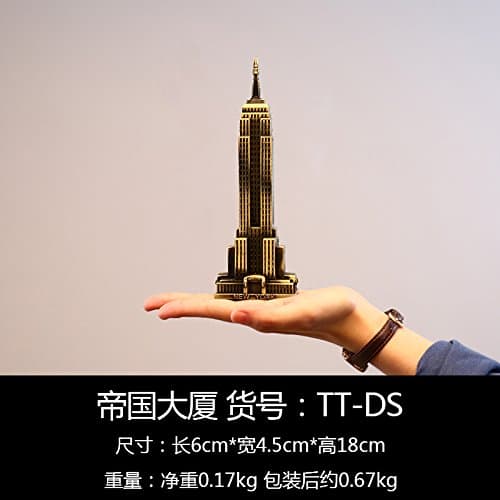 Decoratee Paris Eiffel Tower Creative Model Room Decor Decoration Crafts Decorations Home Furnishing Living Room,18Cm Skyscraper The Empire State Building