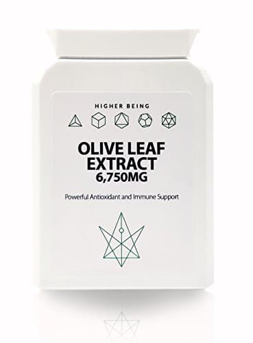 Olive Leaf Extract Capsules (60) | Helps Maintain Normal Blood Pressure | High-Strength 6,500mg | Contains 20% Active Oleuropein | Antioxidant Supplement | Supports Healthy Immune and Cardiovascular System | Made in the UK for Higher Being