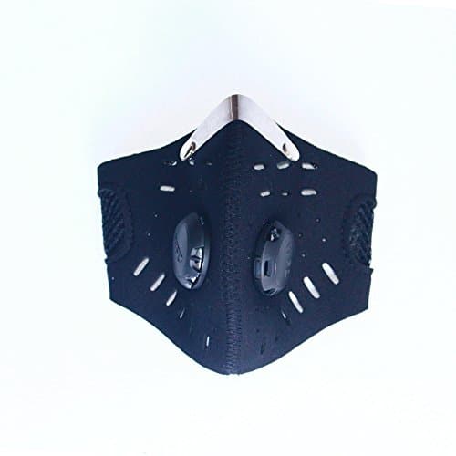 Generic Anti Dust Wind Cold-proof Mouth-muffle Warm Face Mask with Active Carbon Air Filter for Cycling Bicycle Mountain Bike Motorcycle Ski Outdoor Sports(Black)