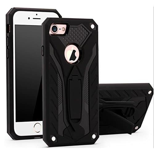 iPhone 7 plus Case,XINRD Heavy Duty 2 Layer Rugged Shockproof Defender Case with Stent Function and FREE Screen Protector for Apple iPhone 7plus 5.5 inch black