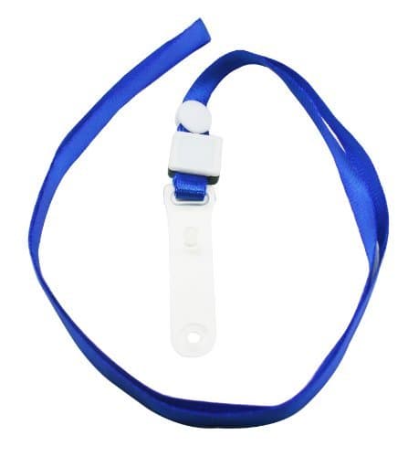 Chuzhao Wu Deep Blue Polyester Lanyard Neck Strap Swivel Plastic Clip Hook For ID Card Holder(Pack Of 20)
